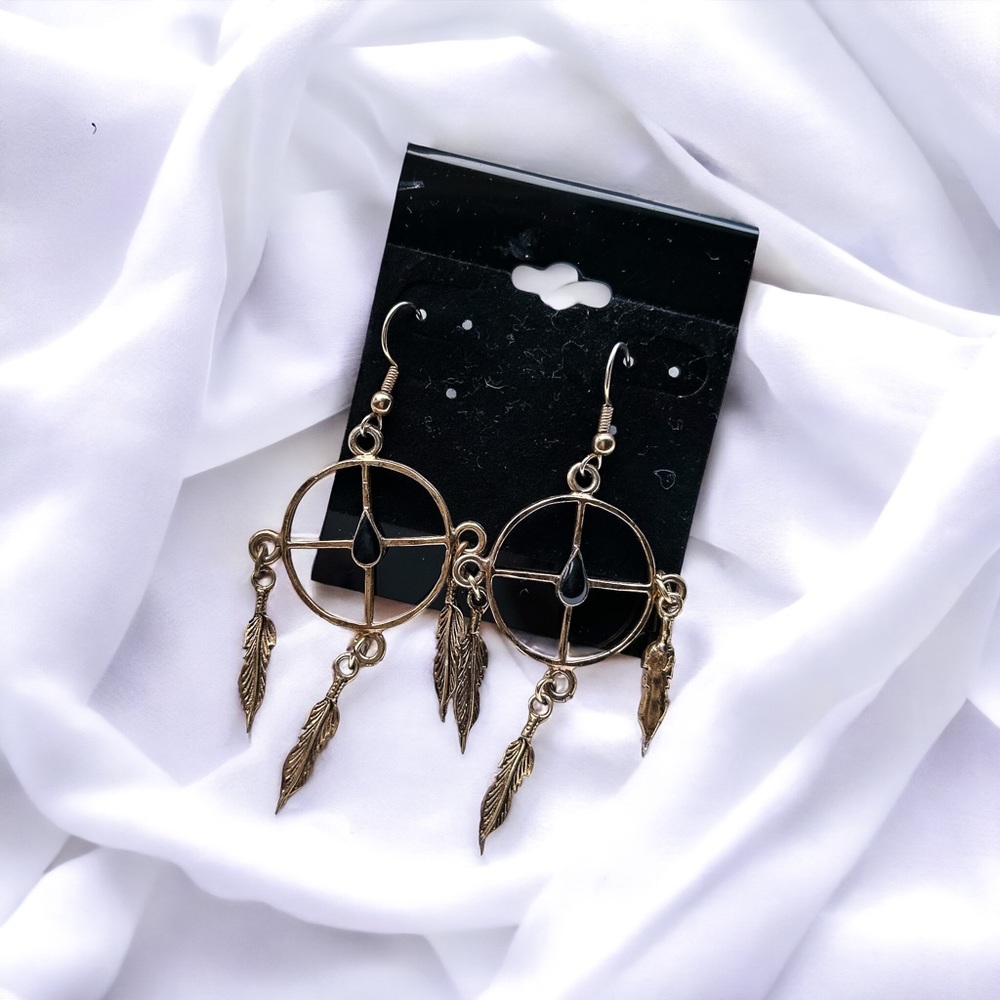 🍊Vintage Copper Feather Earrings